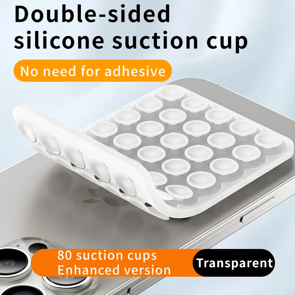 Double Sided Silicone Suction Cup Mobile Phone Fixing Suction Cup Car Mounted Bracket Phone Case Universal Anti Slip Suction Pad