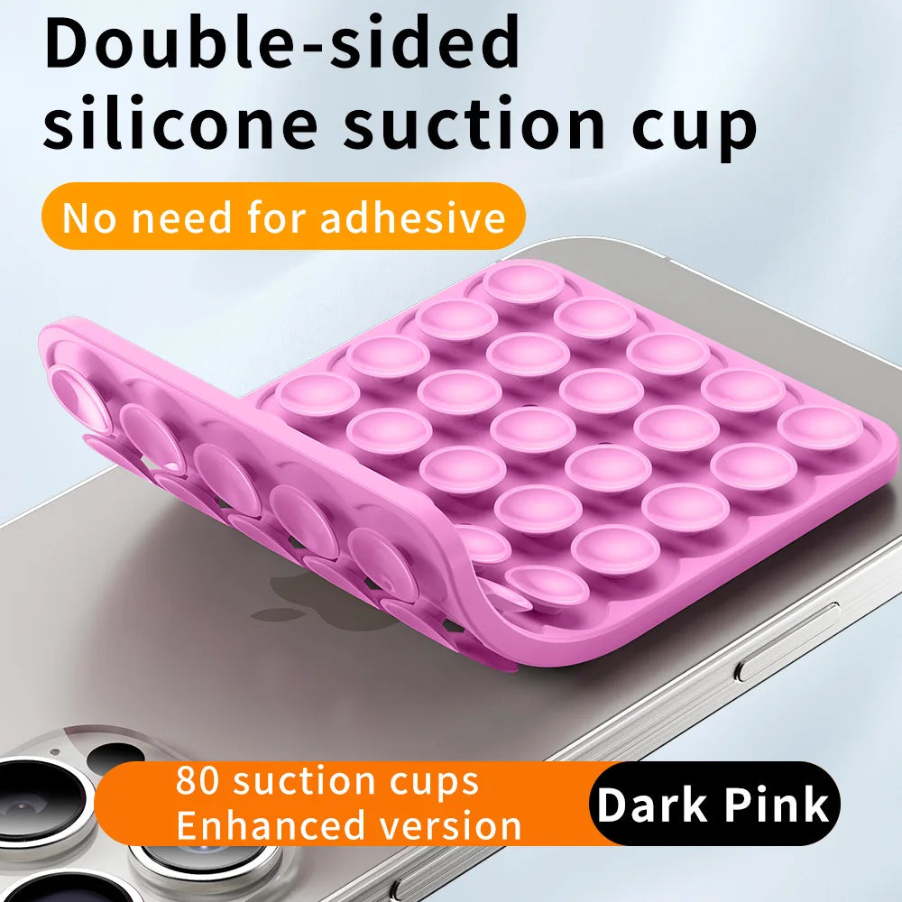 Double Sided Silicone Suction Cup Mobile Phone Fixing Suction Cup Car Mounted Bracket Phone Case Universal Anti Slip Suction Pad