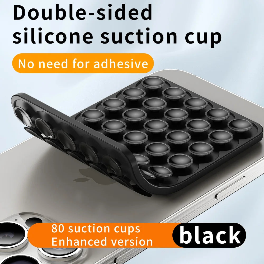 Double Sided Silicone Suction Cup Mobile Phone Fixing Suction Cup Car Mounted Bracket Phone Case Universal Anti Slip Suction Pad