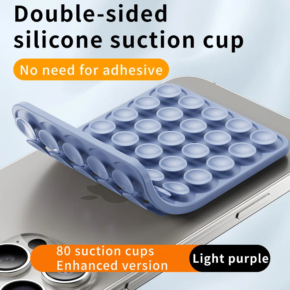Double Sided Silicone Suction Cup Mobile Phone Fixing Suction Cup Car Mounted Bracket Phone Case Universal Anti Slip Suction Pad