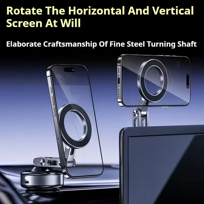 New X93 Magnetic Car Phone Holder 360 degree Rotation Vacuum Adsorption Strong Suction Holder for Mobile Phone Car Bracket